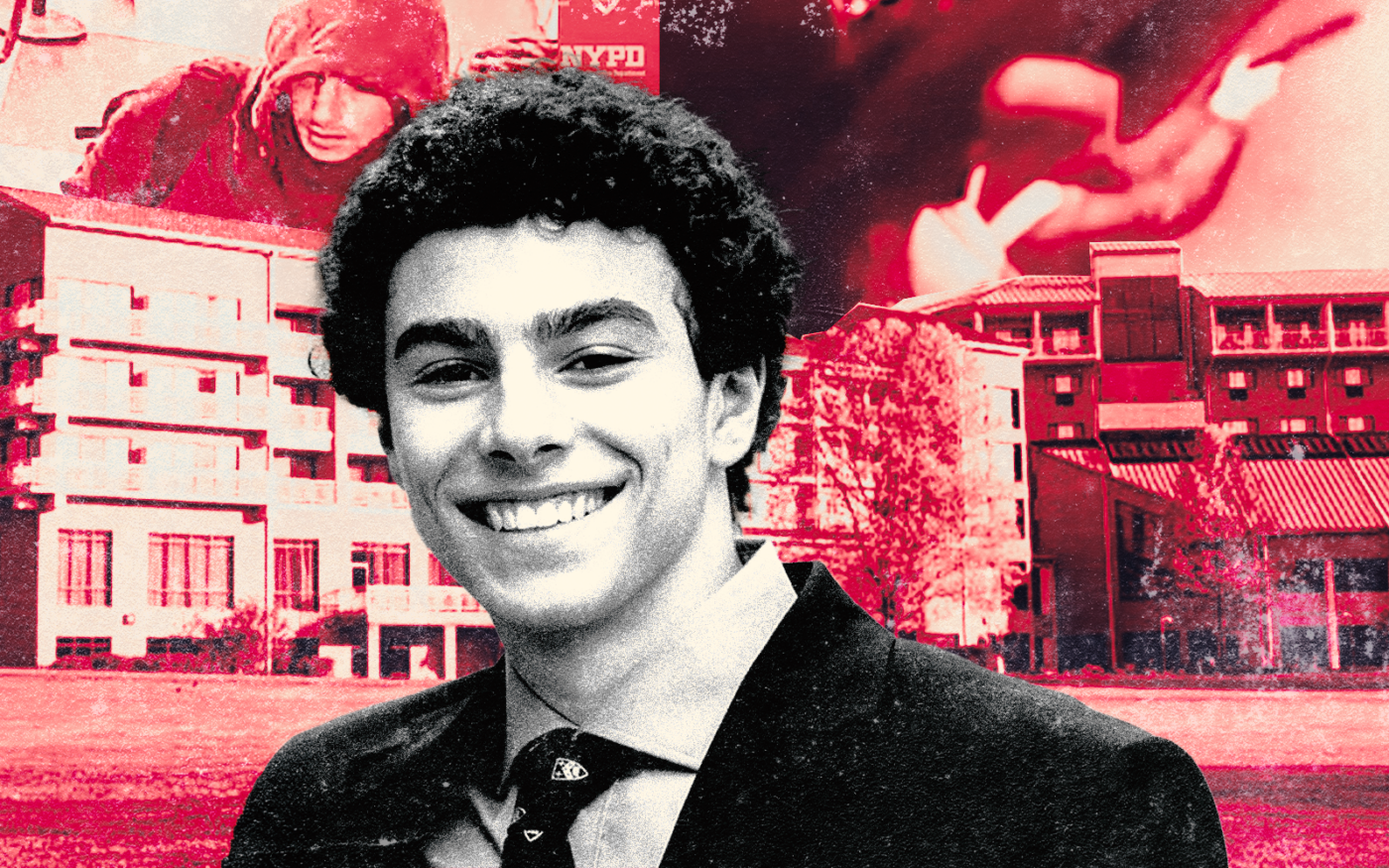 <p>A photo illustration of person of interest Luigi Mangione along with the Turf Valley Resort and Hyefields resorts in Maryland (Turf Valley Resort, Facebook/Luigi Mangione, New York City Police Department)</p>
