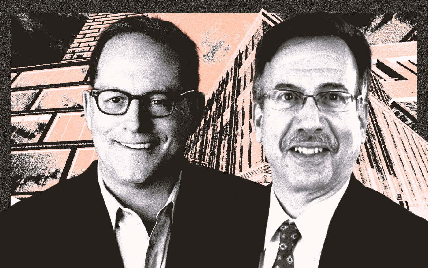 <p>Deutsche Bank’s Thomas Vasile and Taconic Partners’ Andrew Zlotnick along with 180 and 202 Broome Street (Getty, Deutsche Bank, Taconic Partners, Google Maps)</p>
