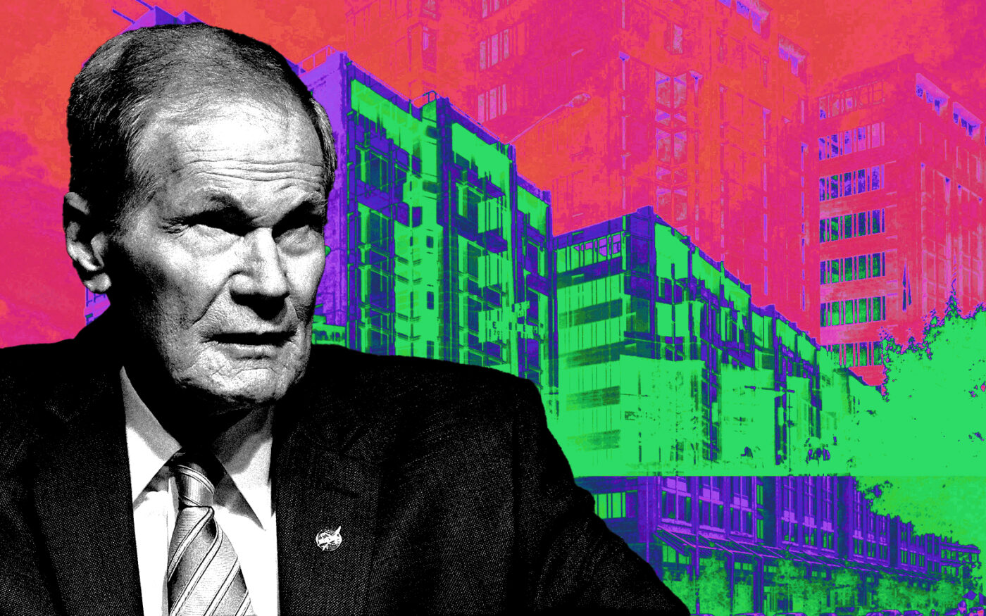 <p>A photo illustration of NASA administrator Bill Nelson along with 300 East Street Southwest in Washington, D.C. (Getty, LoopNet)</p>
