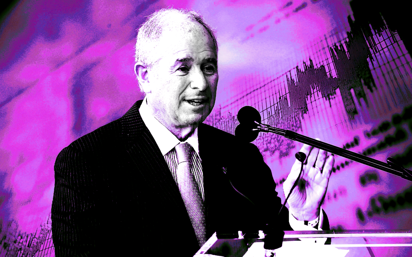 A photo illustration of Blackstone's Stephen Schwarzman (Getty)