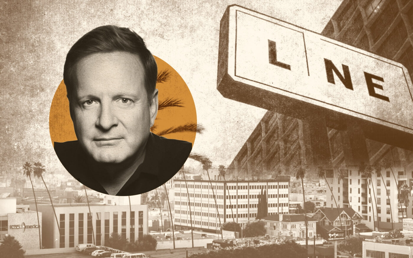 Ron Burkle; The Line Hotel at 3515 Wilshire Blvd (Getty, The Line Hotel, Burkle Foundation)