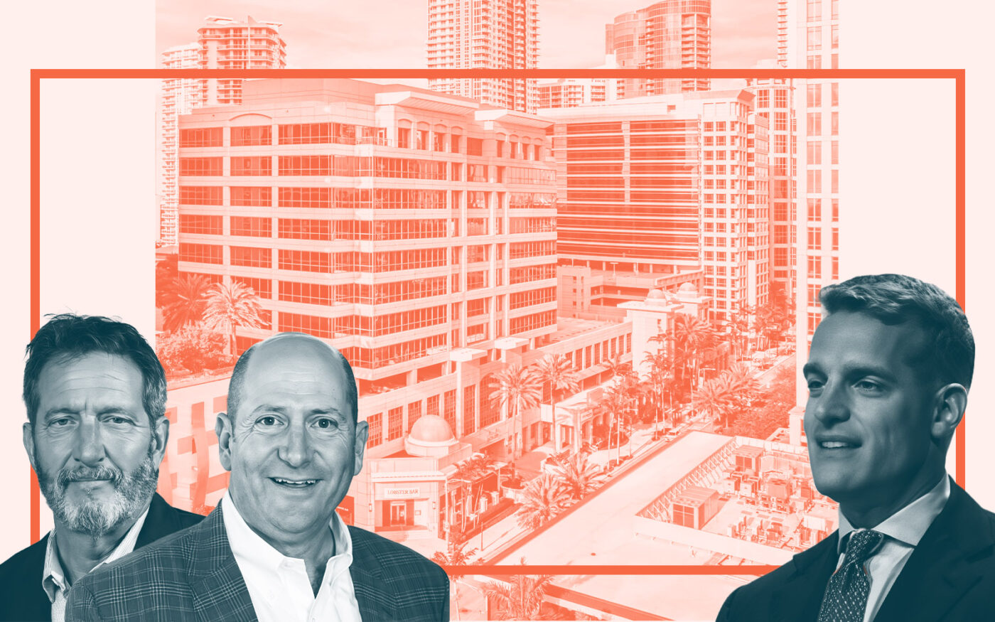 Bradford Allen’s Jeffrey Bernstein and Laurence Elbaum; Las Olas Centre I & II: 350 and 450 East Las Olas Boulevard; DWS Group's Stefan Hoops (Getty, bradfordallen, dws, Loopnet)