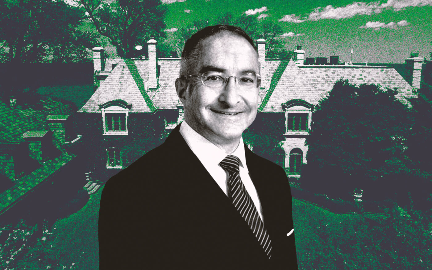 <p>A photo illustration of Muneer Satter along with 419 Sheridan Road in Winnetka (Getty, @properties, The Nature Conservacy)</p>
