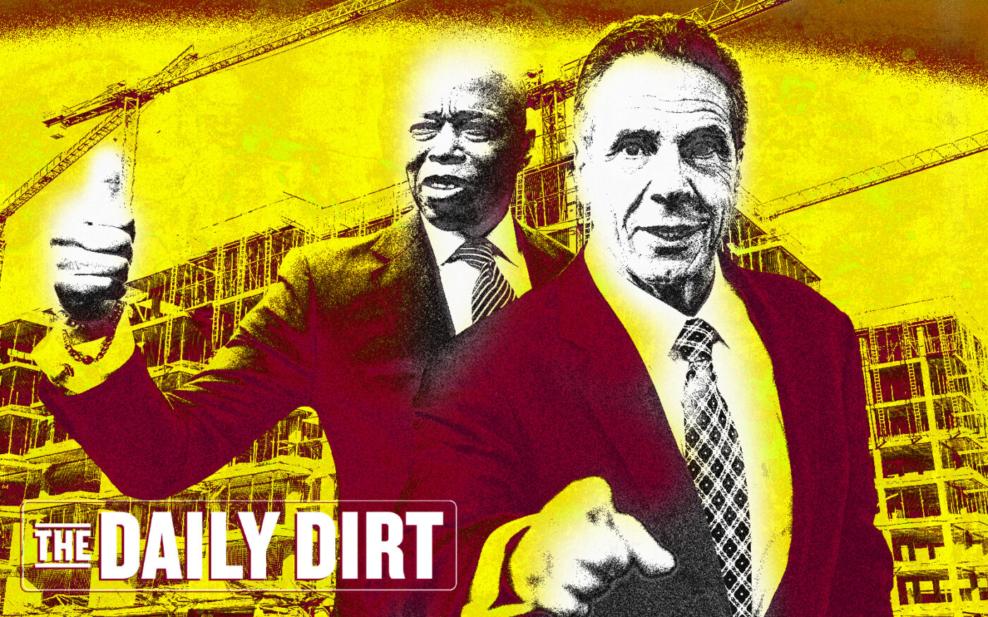 Mayor Eric Adams and Andrew Cuomo (Photo Illustration by Steven Dilakian for The Real Deal with Getty)