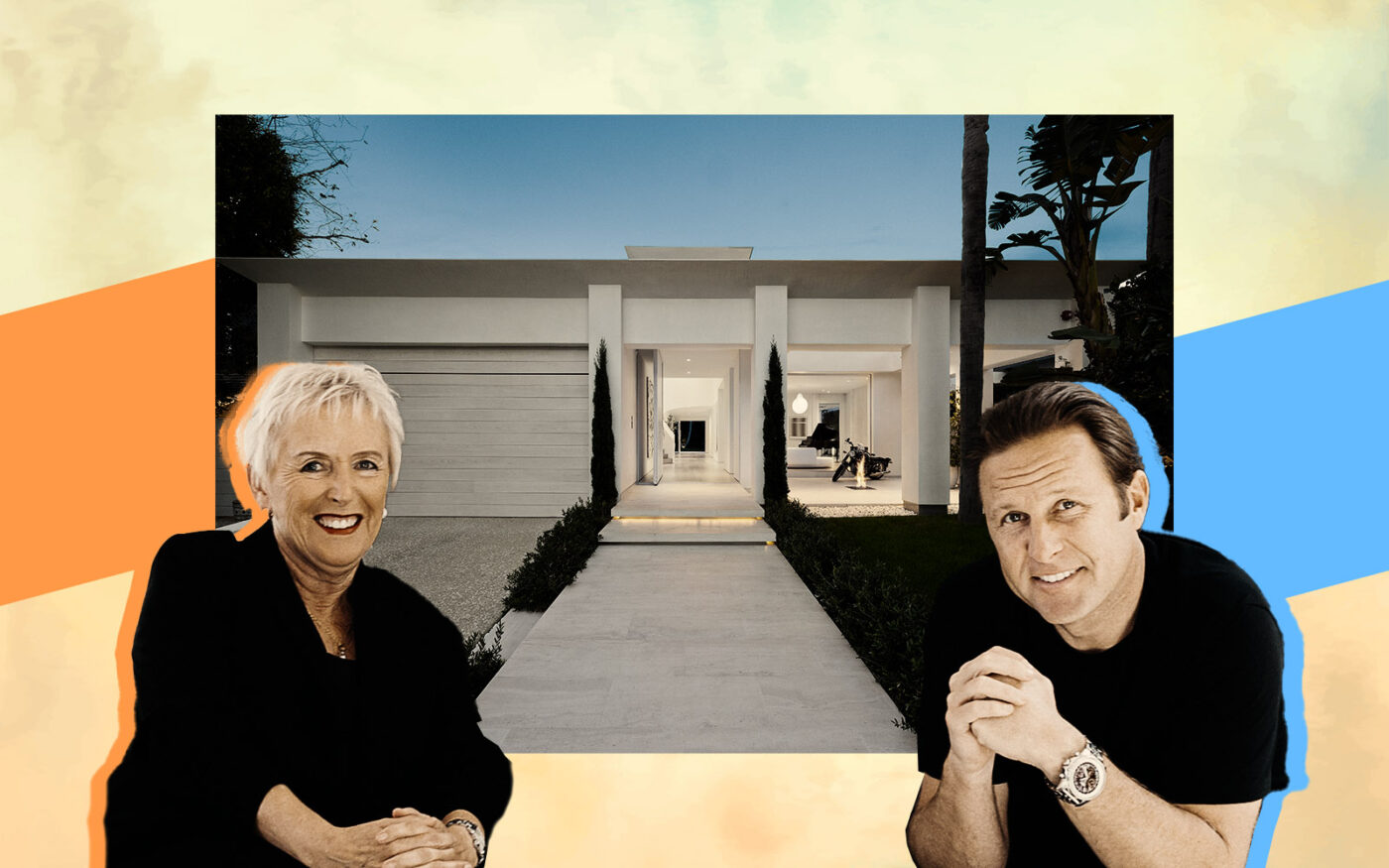  Douglas Elliman's David Solomon and Anna Solomon; 251 21st Street, Santa Monica (Getty, Douglas Elliman)