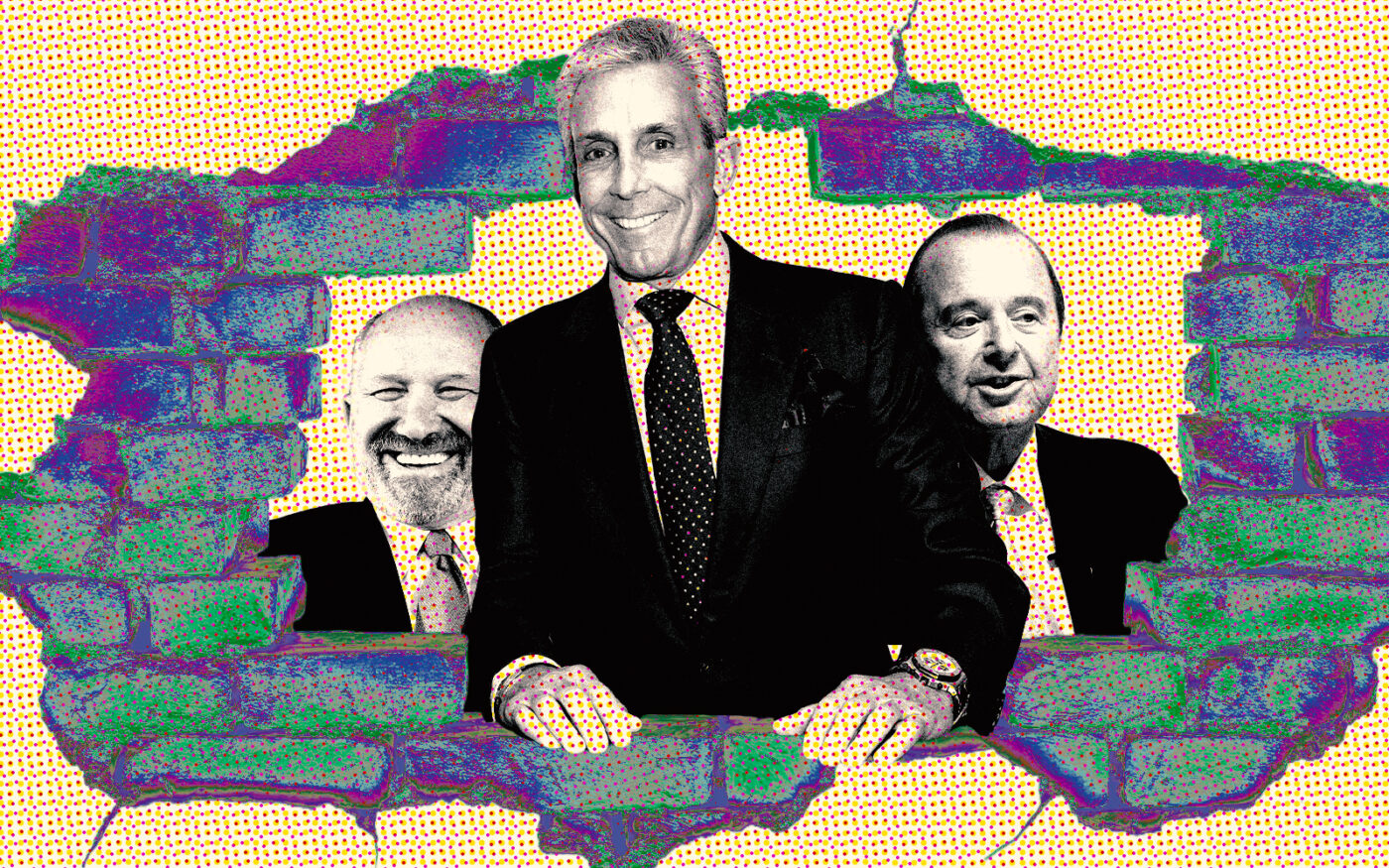 <p>A photo illustration of Howard Lutnick, Charles Cohen and Joseph Cayre (Getty)</p>
