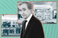 LVMH's Bernard Arnault with rendering and street view of 360 North Rodeo Drive