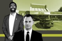 Council member Shekar Krishnan, Apex Development’s Andrew Esposito and 78-01 Queens Boulevard