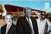 Mehrdad Moayedi, Donald Trump and Tim Leiweke with The Moody Center at 2001 Robert Dedman Drive