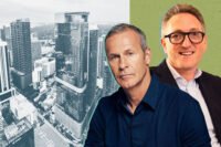 OKO Group's Vlad Doronin and Cain International's Jonathan Goldstein with 830 Brickell office tower