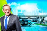 Steve Ross and an air-taxi