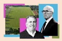 Ed Divita, Chief Construction Officer & Partner, Discovery Land Company and former Los Angeles Dodgers owner Frank McCourt with a rendering of Isla Carroll Polo