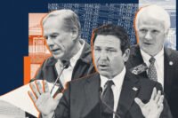 Governor Greg Abbott, Governor Ron DeSantis and Speaker Jon Burns