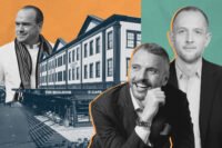 Jean-Georges Vongerichten, Lux Entertainment's Roberto Fantauzzi and Seaport Entertainment Group's Matt Partridge with 96 South Street