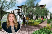 Homer Glen Mayor Christina Neitzke-Troike and rendering of plans for 12542 West 159th Street in Homer Glen