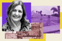 Abode Communities CEO Holly Benson and view of the Cordary Avenue site