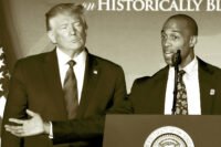 President Donald Trump and HUD Secretary Scott Turner