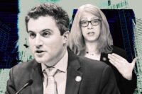 State Senator James Skoufis and Assembly member Linda Rosenthal