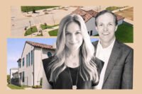 Homebound CEO Nikki Pechet and Realty Capital’s Richard Myers with renderings of the proposed Lakeside East expansion