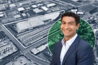 CIRE Equity's Joshua Volen and the property at 8201-8221 Woodley Avenue and 16200 Roscoe Boulevard in Van Nuys