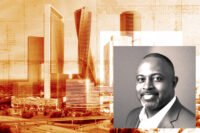 Webstar Technology Group’s Eric Collins and Ricardo Haynes with renderings of Forge Atlanta