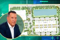 Butters Group’s Malcolm Butters with the new site plan for The Park at Broken Sound