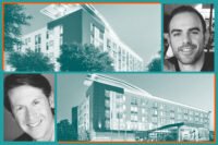 Corebridge’s Douglas Tymins and CRJ Hospitality’s Julio Grana with Aloft San Antonio Airport and Aloft Las Colinas