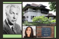 Frank Lloyd Wright with 313 Forest Avenue and Compass agent Eudice Fogel