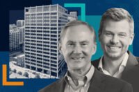 Huron Consulting's Mark Hussey and Onni Group’s Duncan Wlodarczak with 550 West Van Buren Street