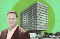 Tourbineau Real Estate Partners CEO Jonas Sylvester and a rendering of 2121 South El Camino Real