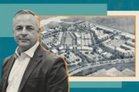Main Square Development's Hugo Morales with rendering of Terra Nova Village