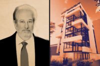 Richard Goldman with rendering of 349 N. Oakhurst Avenue