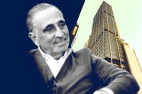 JEMB Realty president Joseph Jerome with One Willoughby Square in Downtown Brooklyn