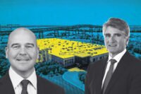 Prologis CEO Dan Letter with Bridge Investment Group CEO Jonathan Slager and 4300 South 26th Street