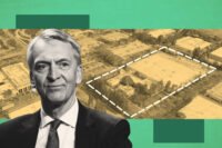 Brookfield CEO Bruce Flatt with 255 Caspian Drive aerial