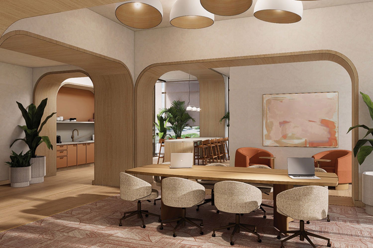 Renderings of Link at Douglas mixed-use project and of the Crescendo apartment tower