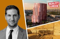 Adam Zeidel of Coconut Properties with a rendering of 2031 Eastern Parkway