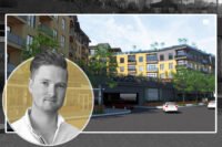 Bastion Development’s Rob Piper and a rendering of plans for 3984 South Meier Street between Los Angeles’ Mar Vista and Culver City