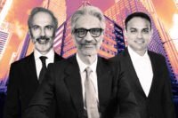 Highgate Hotels founders Mahmood Khimji and Mehdi Khimji with JAMP Hotels CEO Jaymin Patel and the La Quinta hotel at 1 South Franklin Street