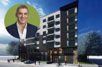 Matt Towfighian of Warner Mega Properties LLC and a rendering of 7220 North Owensmouth Avenue