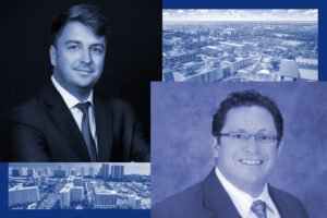 Ryan Thomas of Thomas Engineering Group and Nick Polyushkin of Vera Fund with thenderings of The Pomp
