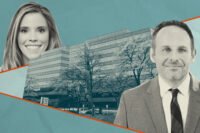 Claire’s Michelle Goad and Argentic's Doug Tiesi with 9525 West Bryn Mawr Avenue
