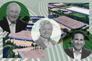 VentureOne’s Mark Good and Roy Splansky and Centaur Capital Partners’ John Schreiber with 1909 South Waukegan Road and 1585 South Lakeside Drive in Waukegan