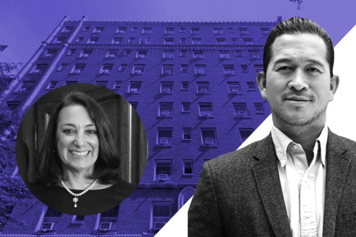 AMDA president Jan Martin, Hawkins Way Capital co-founder Ross Walker and 117 West 70th Street in Manhattan