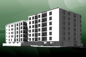 Renderings of plans for 15242 Parthenia Street