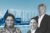 Anduril founder Palmer Luckey, Invesco CEO Andrew Schlossberg and SteelWave CEO Barry DiRaimondo with 1400 Anduril