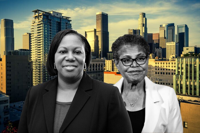 City Clerk Patrice Lattimore and Mayor Karen Bass