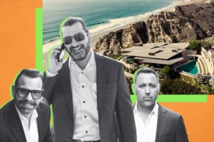 Nick Cacarnakis, Craig Lotzof and Kris Zacuto with 5220 Chelsea Street in La Jolla