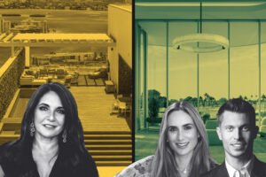 Joelle Oiknine from ONE Sotheby’s International Realty with unit 2803 at Oceana, at 10201 Collins Avenue; Vanessa Frank and David Pullman with unit 5 at Indian Creek Residences and Yacht Club, at 9110 West Bay Harbor Drive