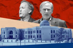Ken Paxton and Greg Abbott with 4700 14th Street